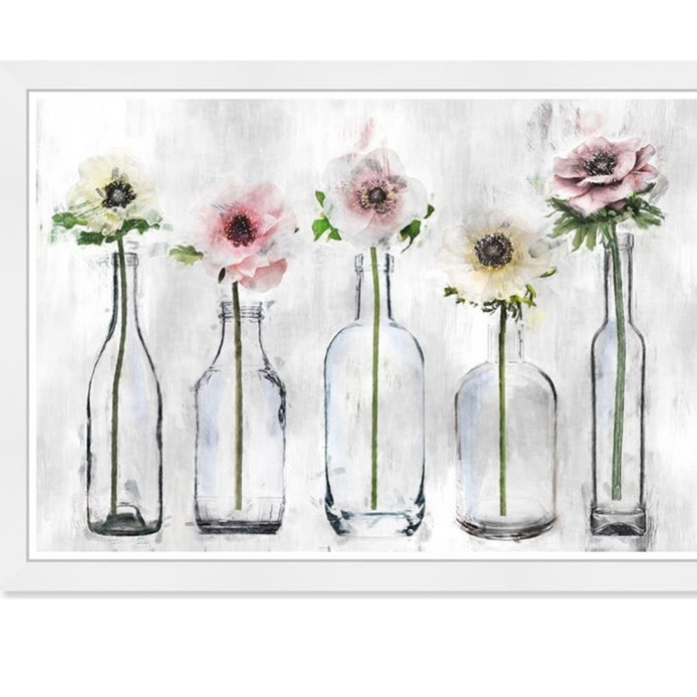 FLORAL GRAY FLORAL AND BOTANICAL WALL ART